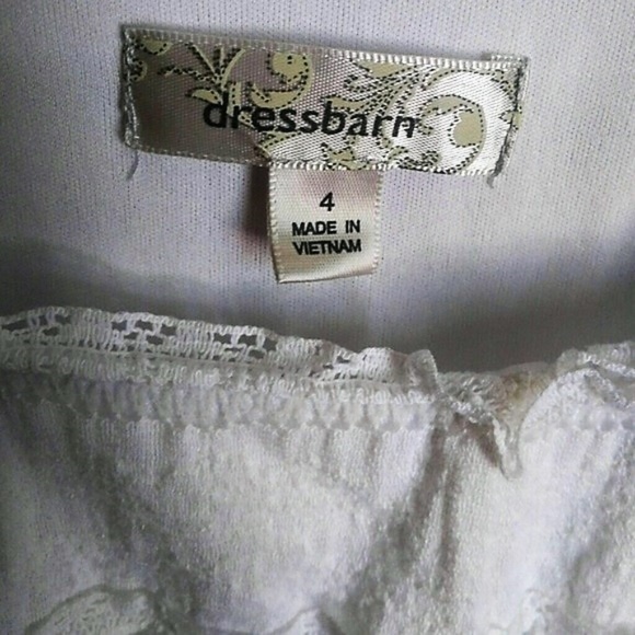 White Stretch Lace Dress EUC 4 - Picture 4 of 4